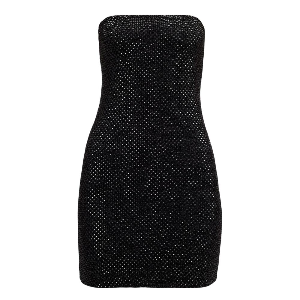 Olivia Embellished Black Leia Mini Dress Size 2